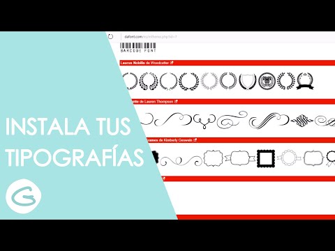 Cómo instalar tipografías