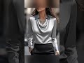 Full Size Collared Neck Long Sleeve Blouse Plus Size