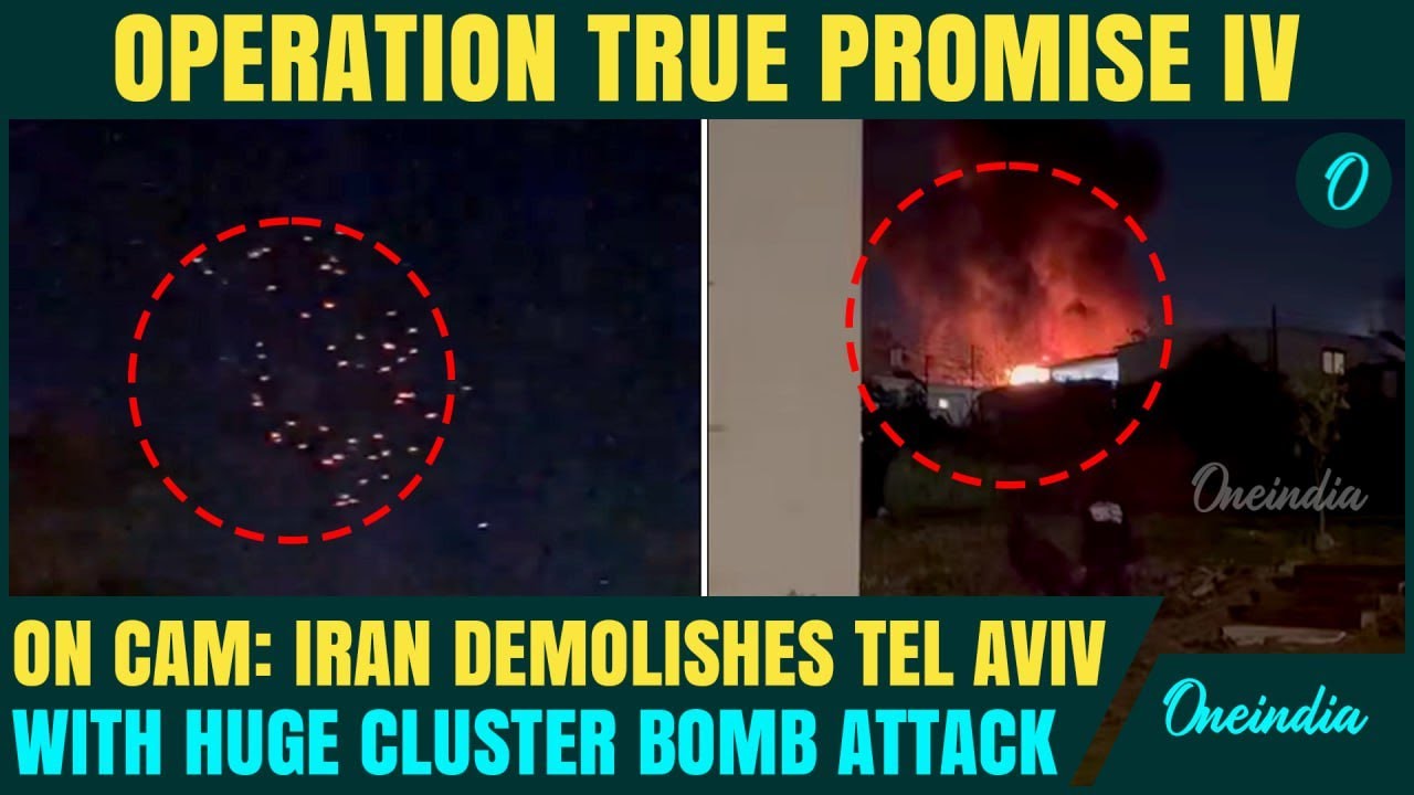 Iran BURNS Tel Aviv! Iran's Kheibar Sheikan Missiles; Cluster Bombs HIT Tel Aviv| Israel SPOOKED!