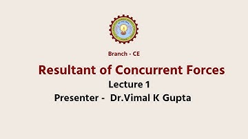Engineering Mechanics Resultant of Concurrent Forces | AKTU Digital Education
