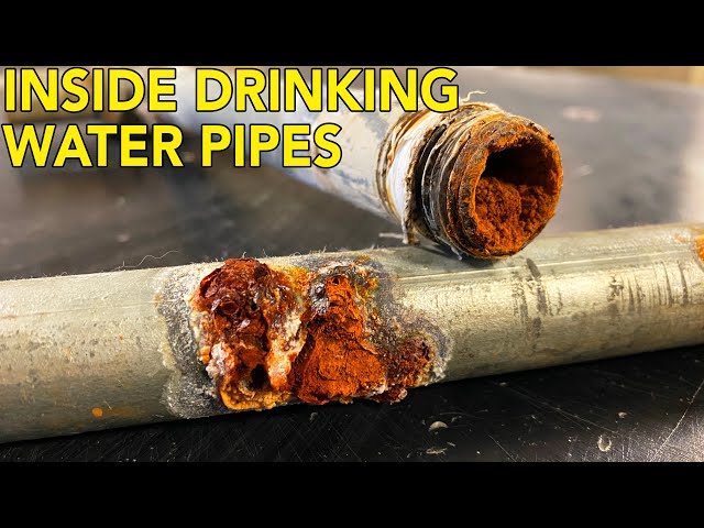 What's Inside Your Pipes? Galvanized water pipes cut in half 