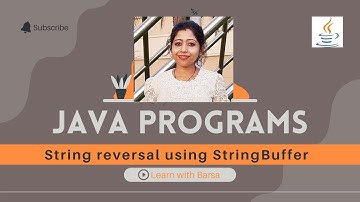 How to reverse a string using StringBuffer reverse in java| Java Programs | Interview Question