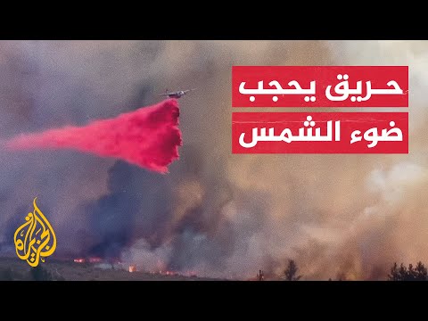 شاهد | حريق ضخم يلتهم مطحنة حبوب في ولاية كاليفورنيا الأمريكية