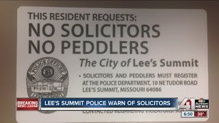 Lee's Summit police warns of solicitors