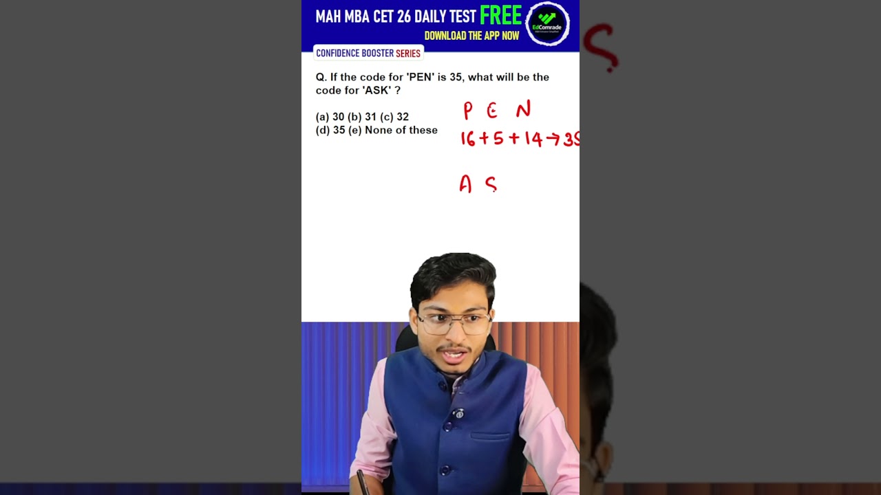 MBA CET 2026 🔥| Coding Decoding Questions | Confidence Booster Series | 