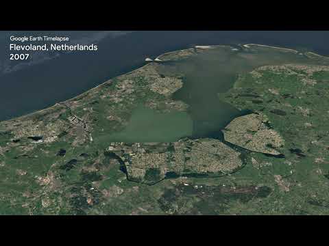 Google Earth Timelapse: Flevoland, Netherlands - Google Earth Timelapse: Flevoland, Netherlands