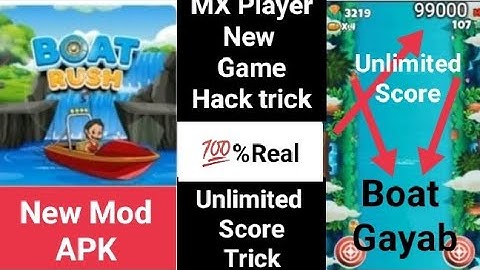 new MX player Boat Rush Game Hack Trick | new MX player all game hack trick | MX player new mod APK