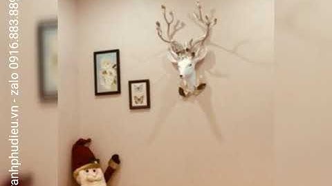 Tranh phù điêu tuần lộc - tranh phù điêu đất sét - dồ trang trí 3D nổi đẹp