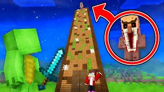 JJ and Mikey vs SCARY VILLAGER TOWER in Minecraft - Maizen