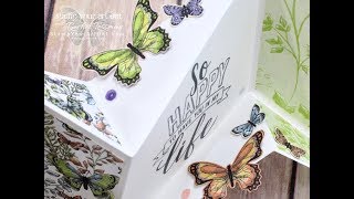 Botanical Butterfly Mini Miura Fold Card