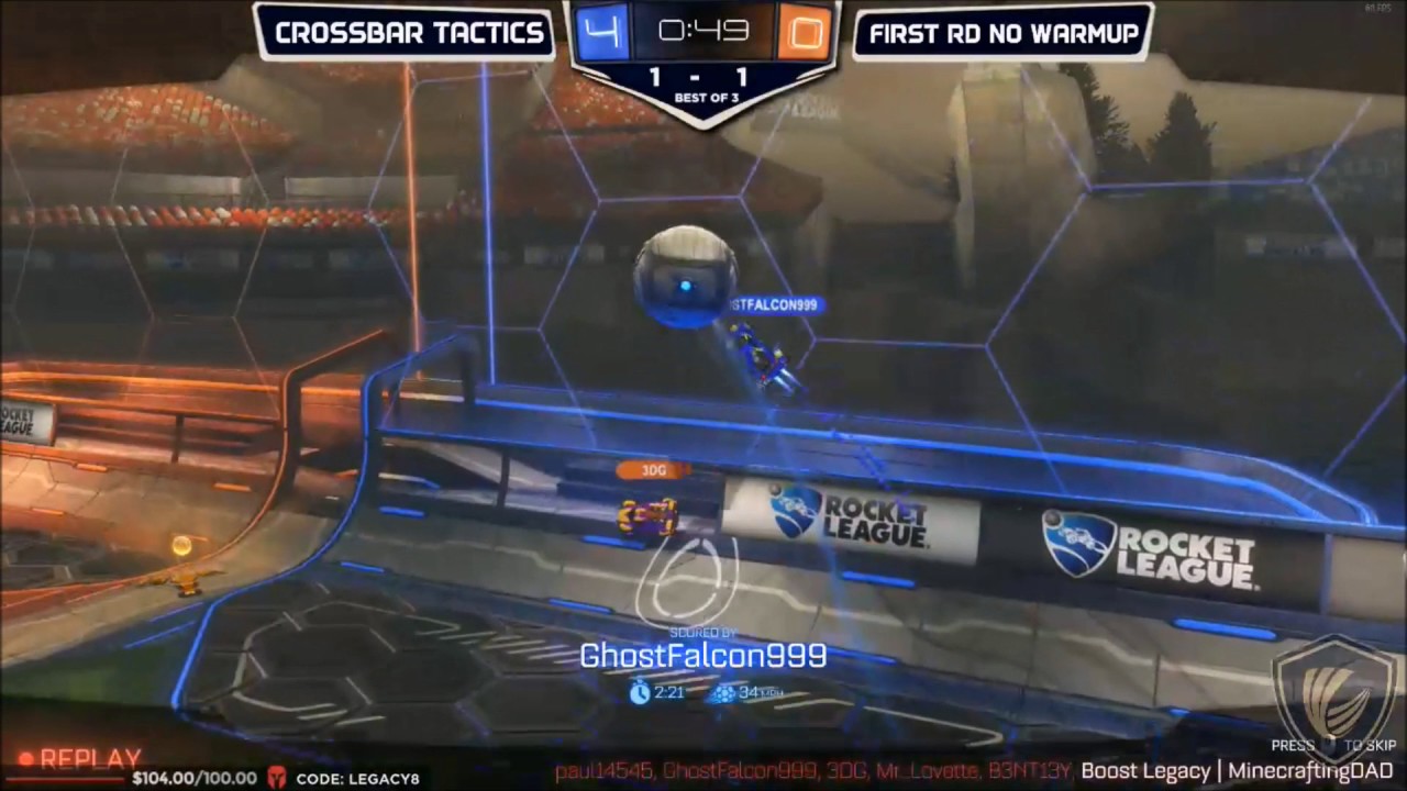 Rocket League Boost Legacy 2v2 PC/XBOX Tournament - Crossbar Tactics Highlights