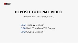 12PLAY - Deposit Tutorial