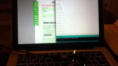Morse code of my twitter handle, using SainSmart Uno board