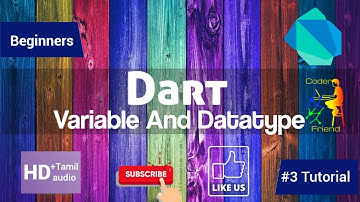 DART VARIABLES AND DATATYPES | DART PROGRAMMING LANGUAGE| DART TUTORIAL FOR BEGINNERS | TAMIL | EP03