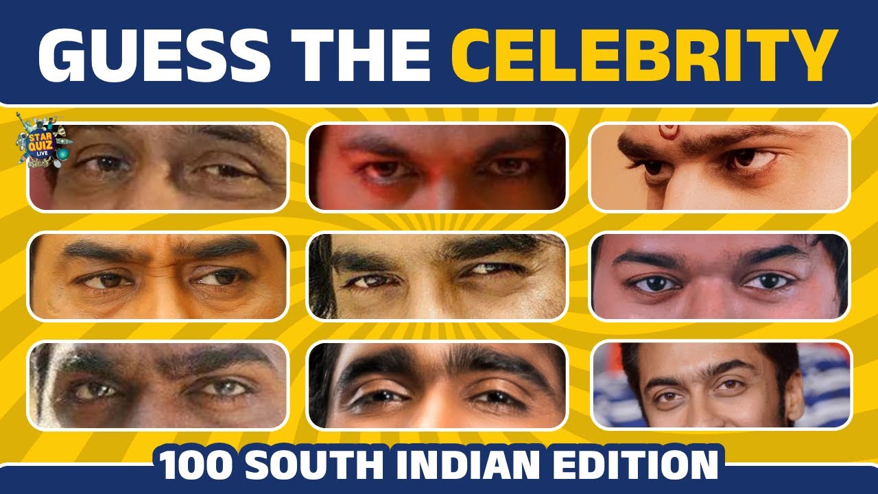 Guess The South Indian Celebrity by Eyes | South Indian Quiz