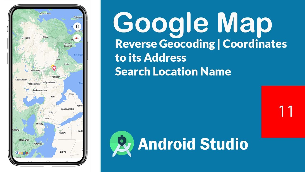 Google maps Android Studio - 11 - Reverse Geocoding - Coordinates to  Address in Android Studio - YouTube