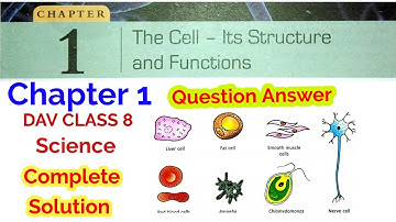 DAV Class 8 science Chapter 1: The Cell - Its Structure and Functions - Question Answer, Solution