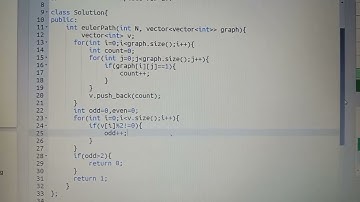 Eulerian path in undirected graph||GFG