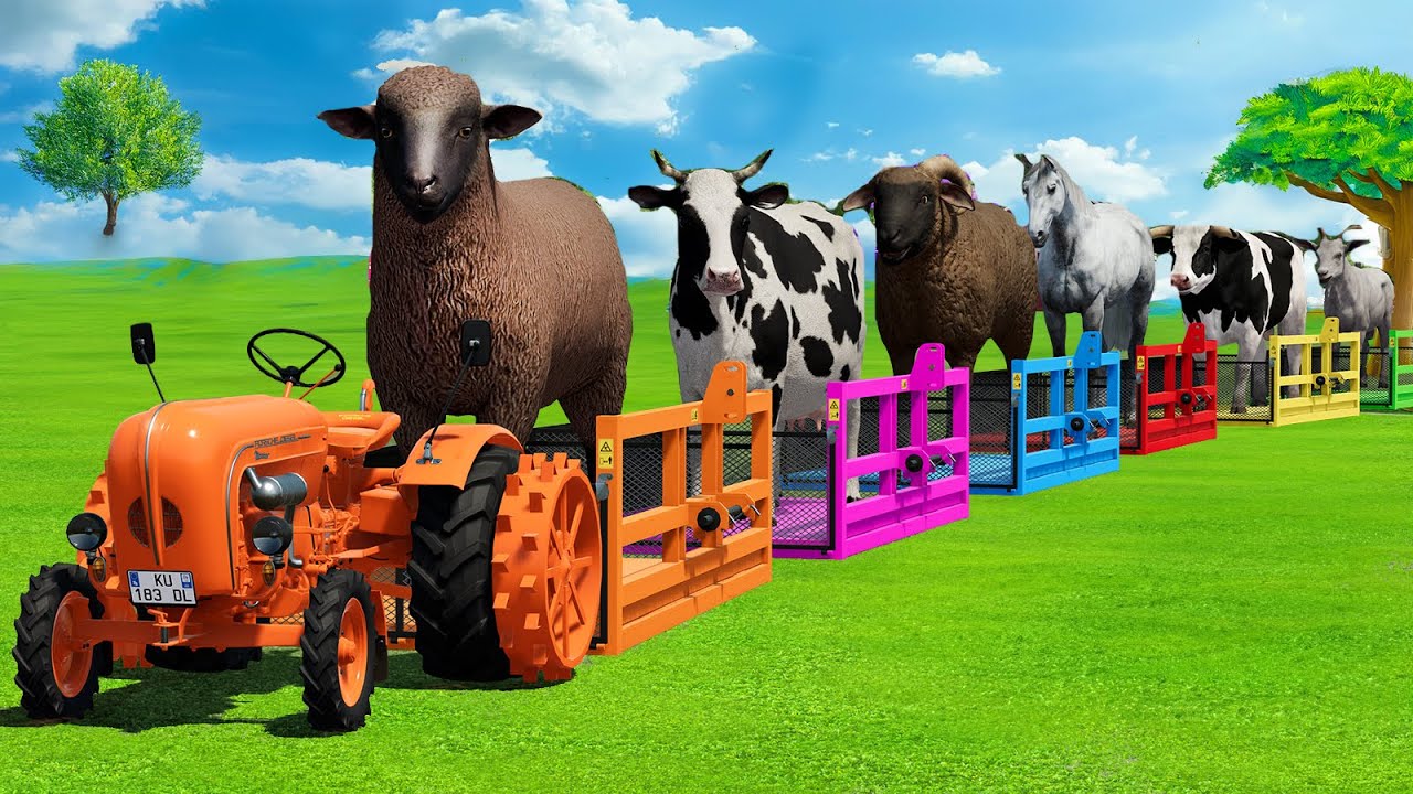 SPECIAL CONVOY TRANSPORT WITH SHEEPS, BUFFALO, COWS, HORSES, GOATS & TRACTORS - FS25