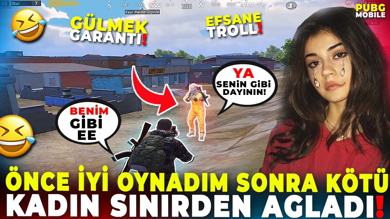 ÖNCE İYİ OYNADIM SONRA KÖTÜ KADIN SİNİRDEN AĞLADI! 🤣| PUBG MOBILE