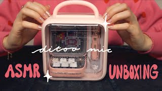 ASMR Unboxing 💖 Pixel art speaker Ditoo Mic - soft spoken, crinkles, keyboard sounds screenshot 1