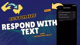 How to Customize Respond with Text Message on iPhone 16