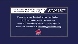 4-15-21 Public Forum with Superintendent Finalists Update