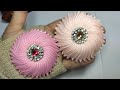 185) DIY Elegant Brooch | jellyfish | Amazing Ribbon Flower work | Cara membuat bros ubur-ubur