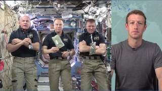 Facebook founder Mark Zuckerberg Chat with  Astronauts First Facebook Live in space