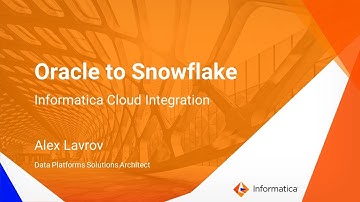 IICS Oracle to Snowflake