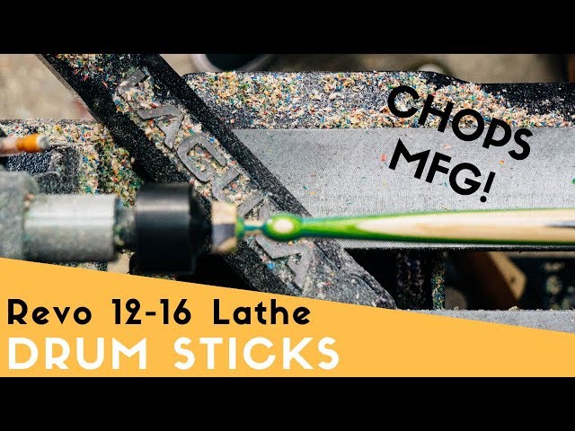 Drum Sticks: Revo 12-16 Lathe with Chops Mfg | Laguna Tools