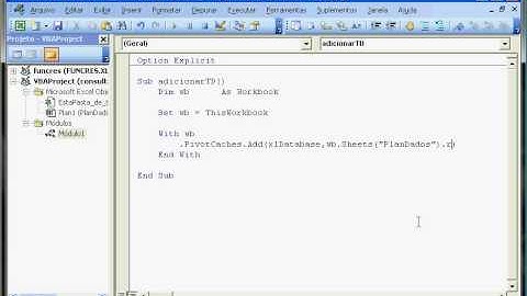 Excel 2003 - Criando uma Tabela Dinâmica usando VBA