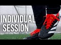 Individual session in adidas predator elite  soccer  football asmr training session