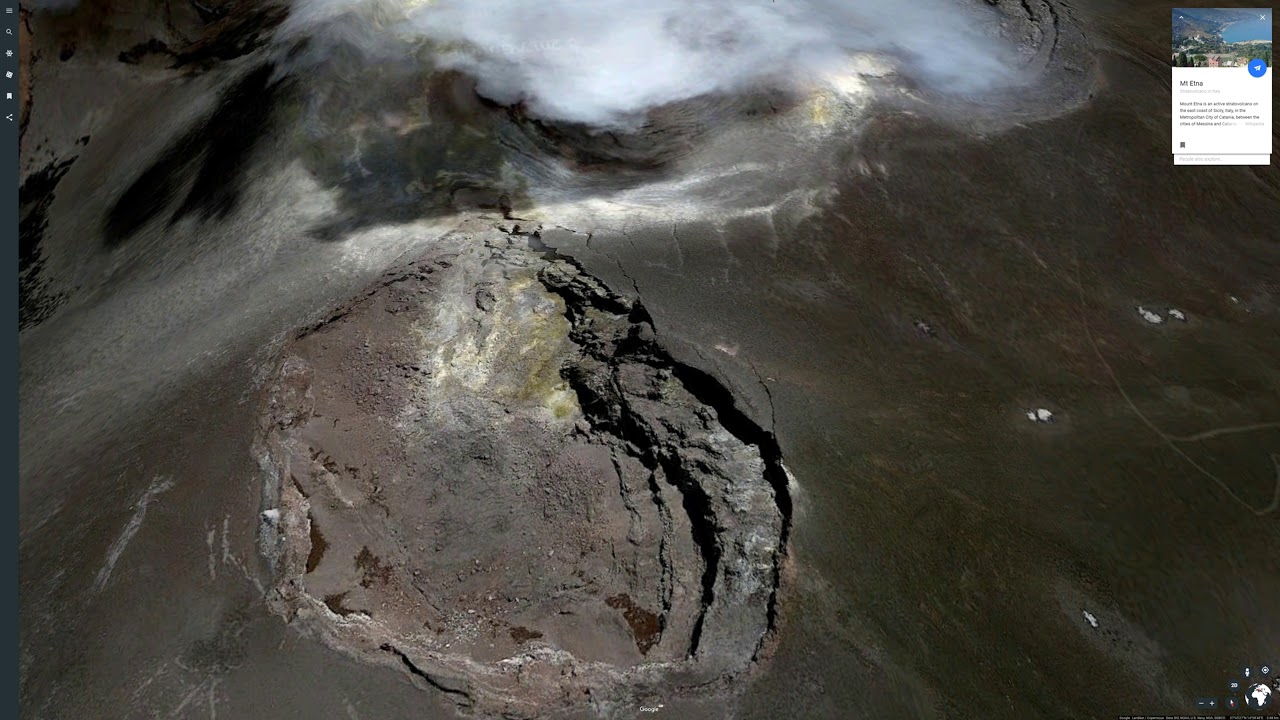 google earth volcano tour