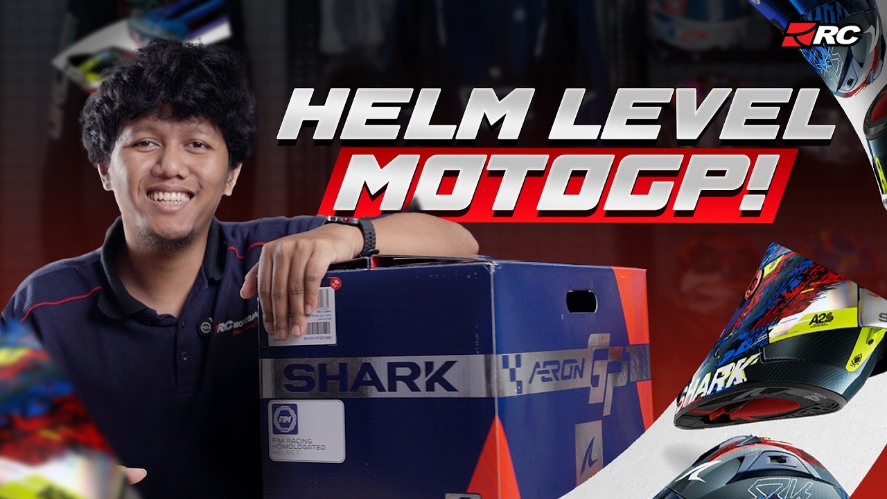 UNBOXING SHARK AERON GP FIM RACING #SPEED VIB CARBON 🔥 HELM YANG SELEVEL SAMA MOTO GP ‼️