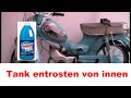 Mofa Tank entrosten & reinigen von Innen, DIY Tutorial Tank Rust remove and inside Tank cleaning