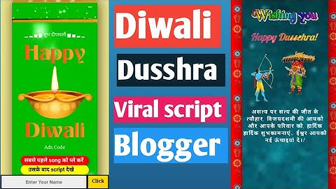 diwali wishing viral script /dusshra wishing viral script for blogger seo friendly