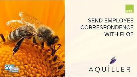 Custom SAP business correspondence letter with a Floe email