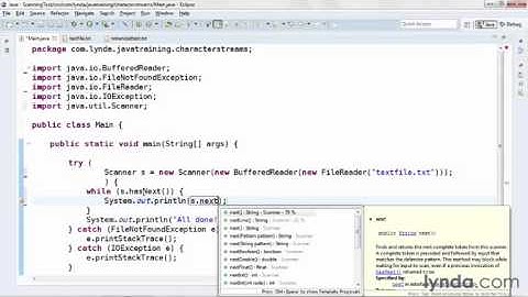 java tutorial Scanning Tokenized Text