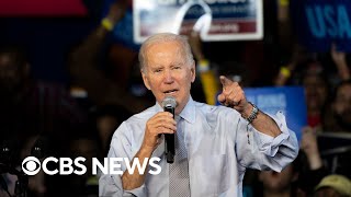 Biden reminds Americans "democracy is on the ballot" in midterms elections