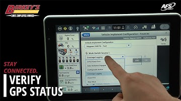 How To: Verify GPS Status | AFS Connect 1200 Display | Staying Connected with Birkey