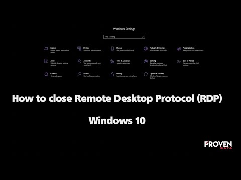 How To Close Remote Desktop Protocol (RDP) on Windows 10