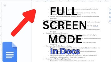 How To Make Google Docs Full Screen | Full Screen Mode In Gdoc