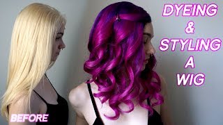 PURPLE + PINK OMBRÉ TRANSFORMATION - Wig Dyeing + Styling ft. VPFashion