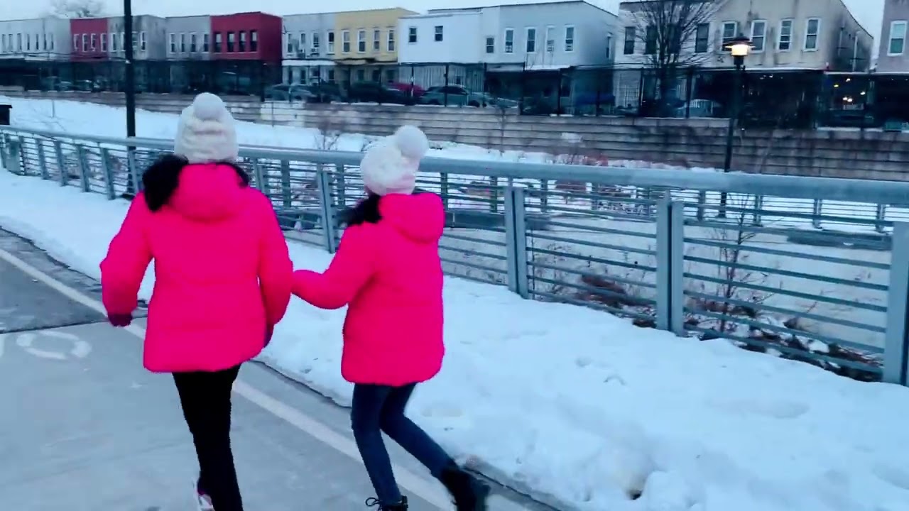 Frozen river, icy street in NYC I নিউ ইয়র্ক সিটিতে হিমায়িত নদী এবং তুষারাবৃত রাস্তা