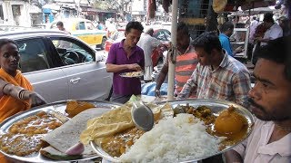 Best Hardworking Couple of The World - Rice /Roti with 3 Vegetables @ 25 rs | Kolkata Street Food