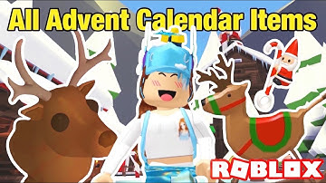 ALL 25 ADVENT CALENDAR ITEMS!!! (Roblox Adopt me) Reindeer Pet, Strollers, Gingerbreads, Rattles
