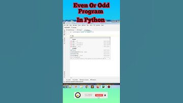 Python Programming Find Even or Odd ?Short Video ll Step By Step ll Easy Process ll  Lear From Home.