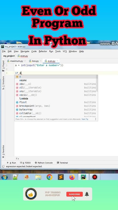 Python Programming Find Even or Odd ?Short Video ll Step By Step ll ...
