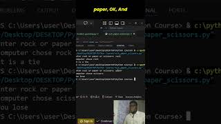 Testing rock paper scissors game #pythontutorial #programming
